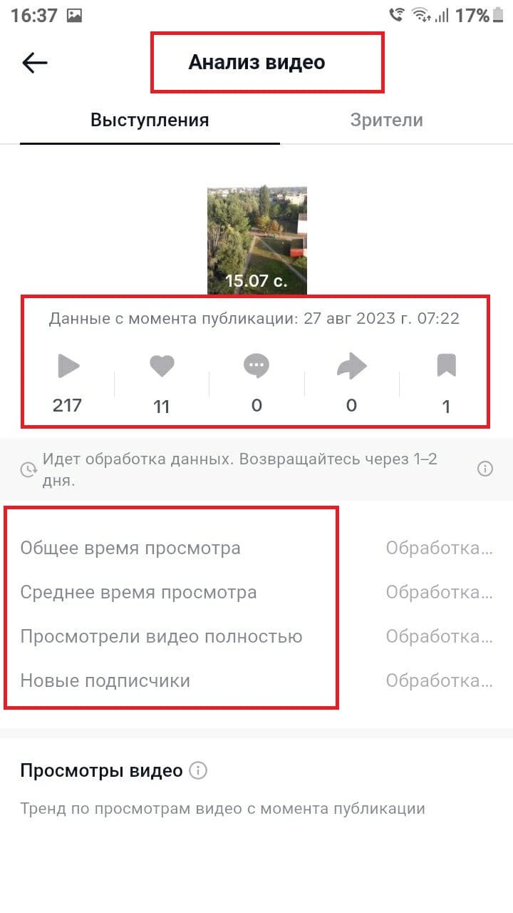 Анализ статистики