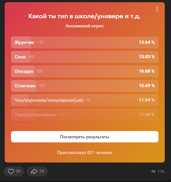 Платформа позволяет создавать опросы и викторины